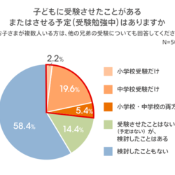 子どもの小中学校“お受験戦争”経験した親の約9割が「させて良かった」と回答、その理由は？